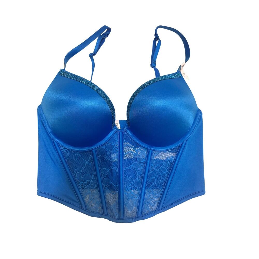 Victoria's Secret Bombshell  32C shine strap push up corset top BC3 3299